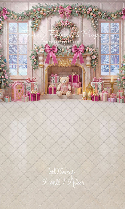Blush Holiday Hearth - with Sweep Option