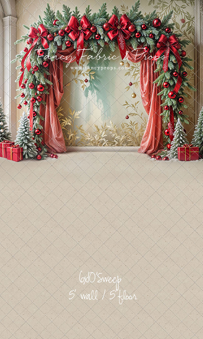 Bowtied Vintage Christmas - with Sweep Option