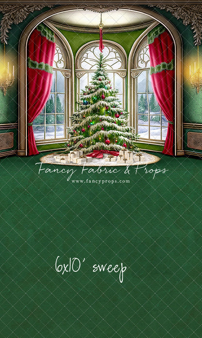 Cathedral Christmas - Green Carpet Option - with Sweep Option