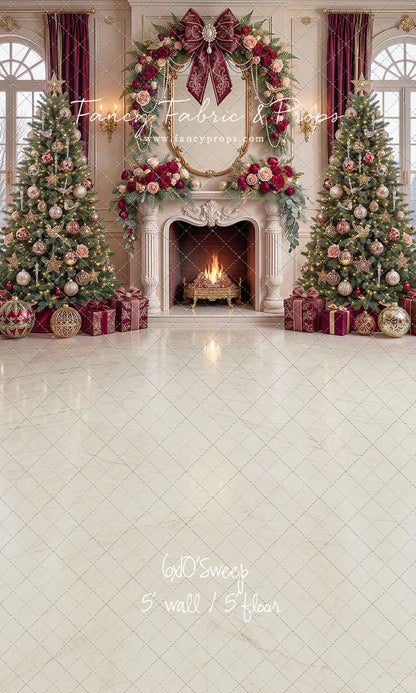 Christmas Rose Parlor - with Sweep Option