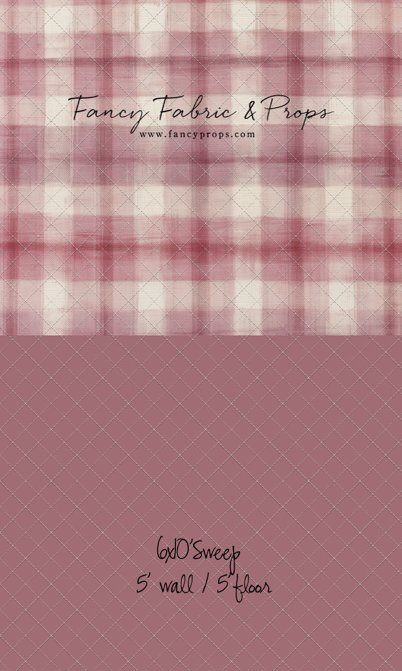 Cranberry Plaid - With Sweep Option