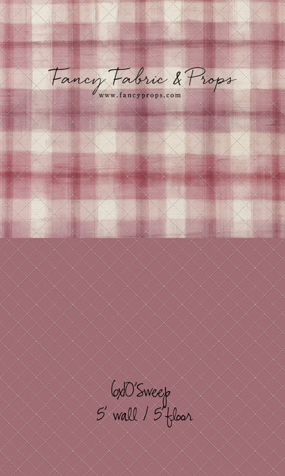 Cranberry Plaid - With Sweep Option