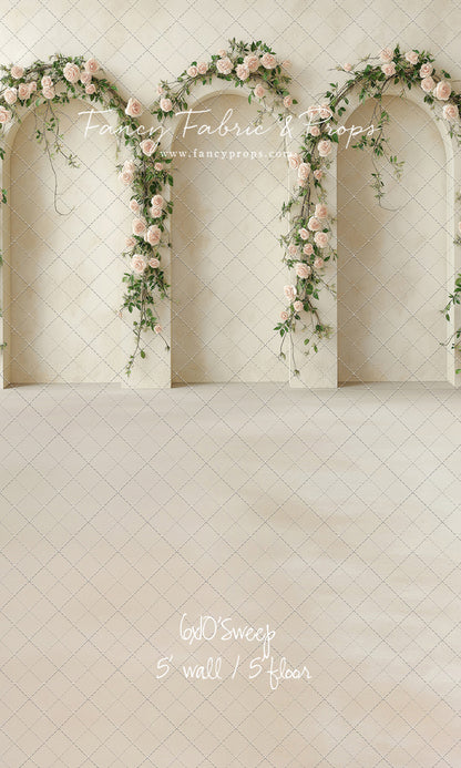 Cream Rose Courtyard - With Sweep Option
