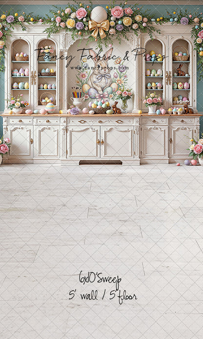 Easter Cupboard - White Floor - With Sweep Option