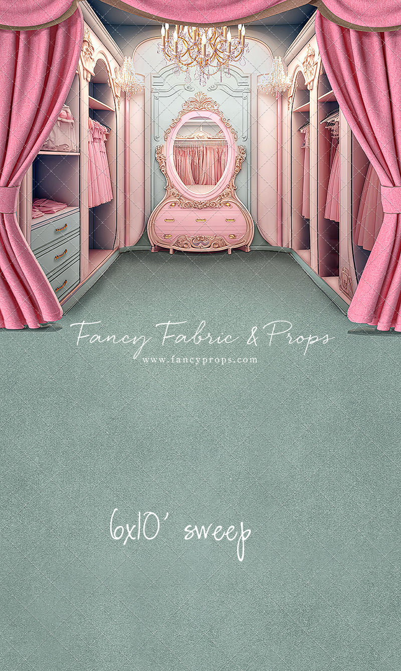 Elegant Armoire - Sage Floor Option - With Sweep Option