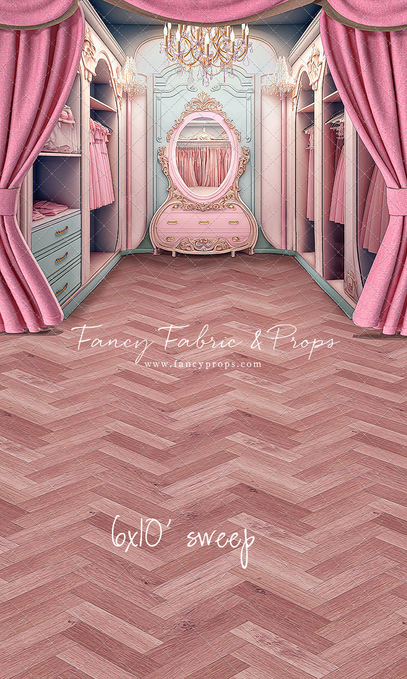 Elegant Armoire - Wood Floor Option - With Sweep Option