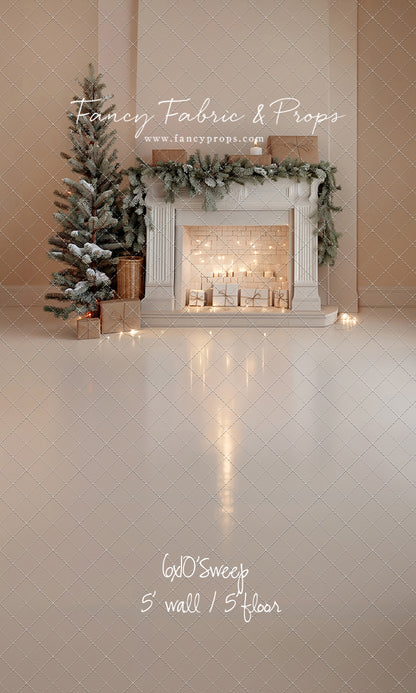 Evergreen & Ivory Mantle - With Sweep Option