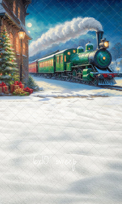 Festive Locomotive - Train on Right Option - With Sweep Option