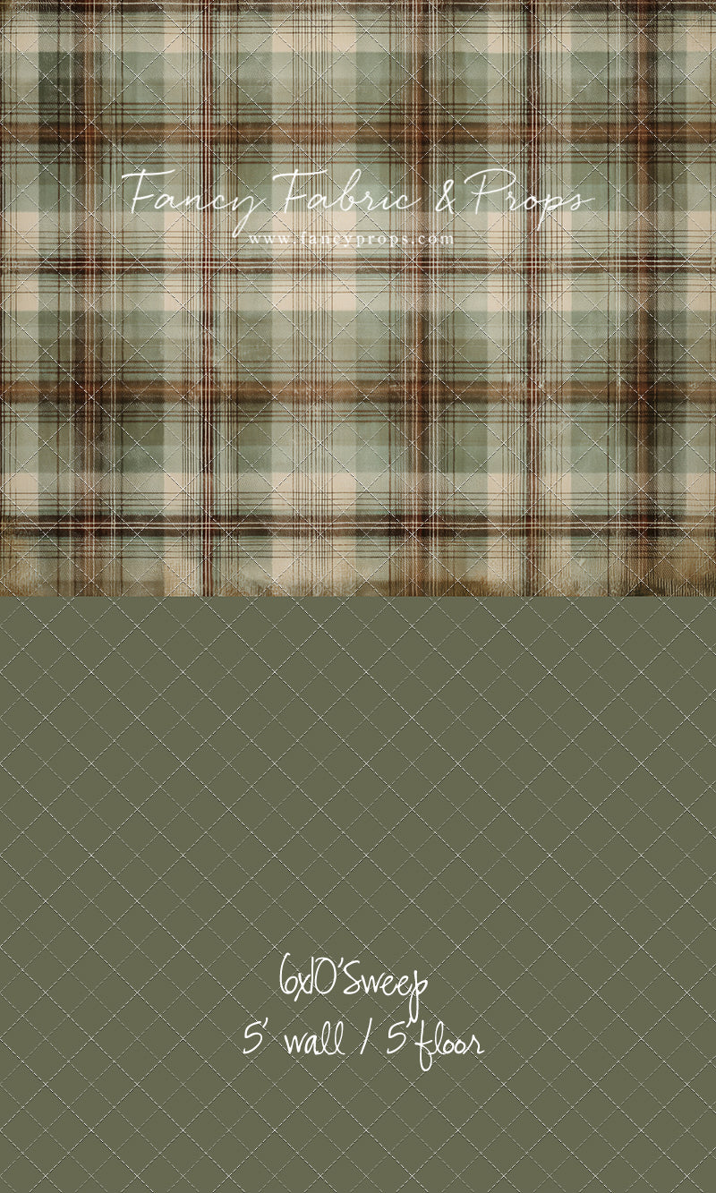 Frosted Plaid Spruce - With Sweep Option