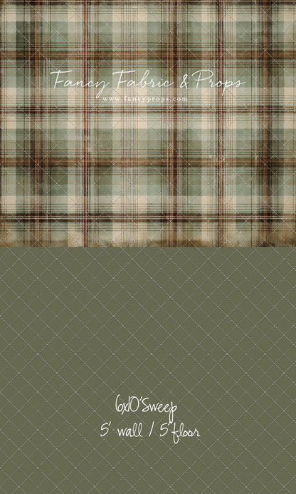 Frosted Plaid Spruce - With Sweep Option