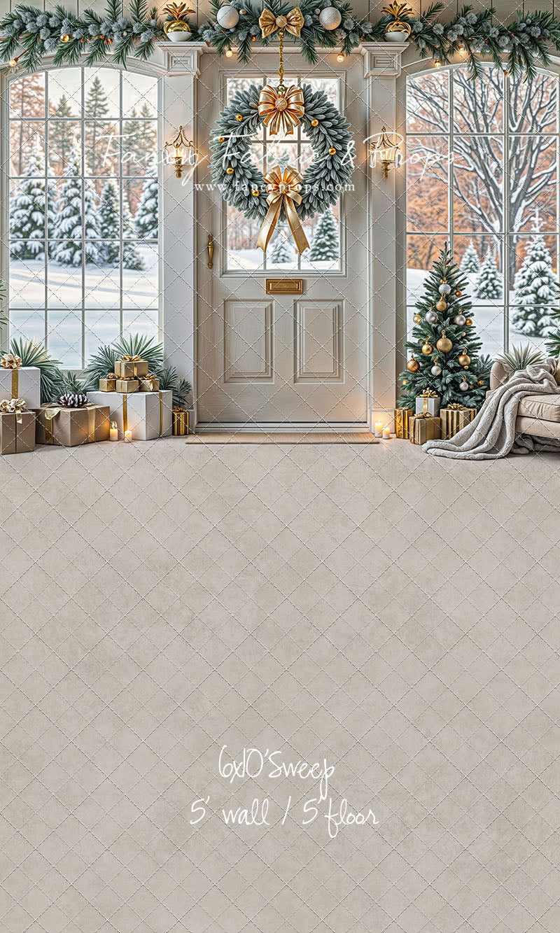 Golden Noel Entryway - with Sweep Option