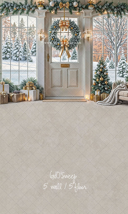 Golden Noel Entryway - with Sweep Option