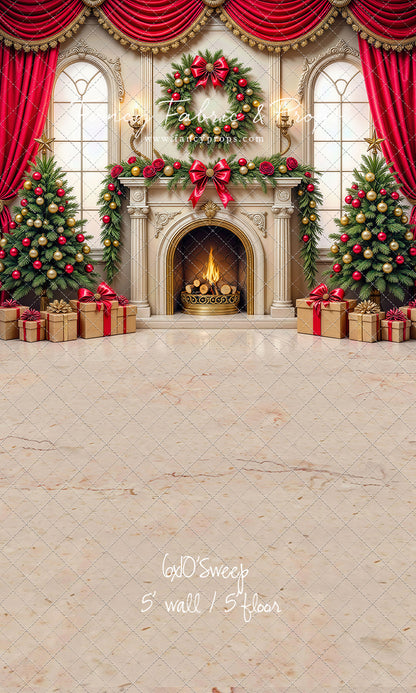 Grand Christmas Hearth - with Sweep Option