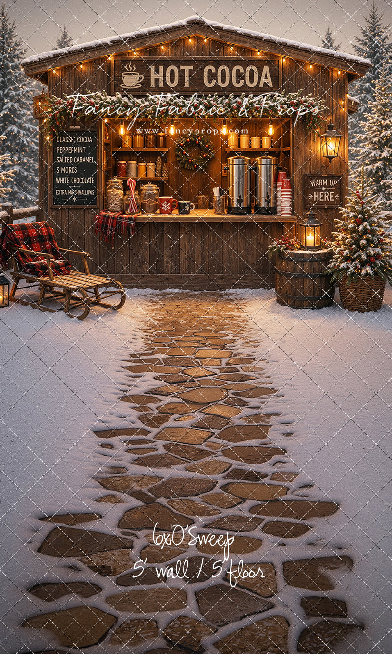 Hot Cocoa Holiday Hut - With Sweep Option
