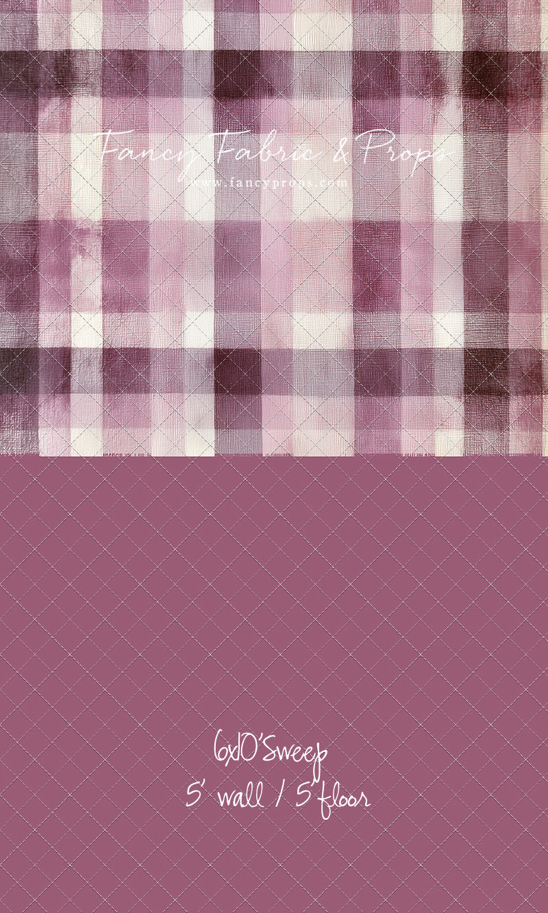 Mulberry Plaid - With Sweep Option