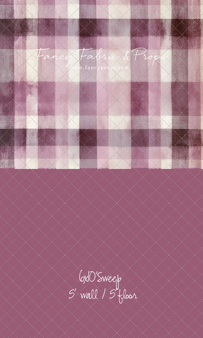 Mulberry Plaid - With Sweep Option