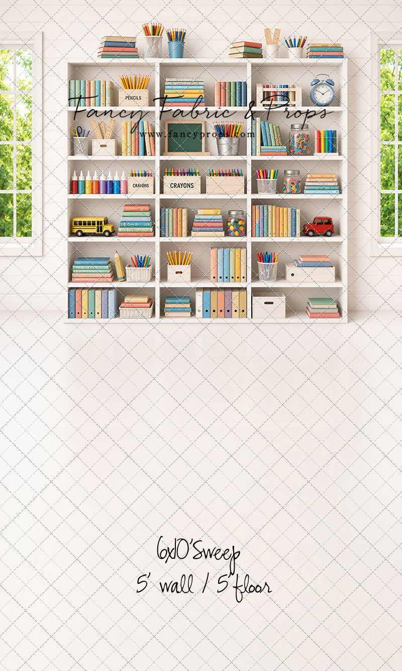 Pastel Classroom Bookshelf - With Sweep Option