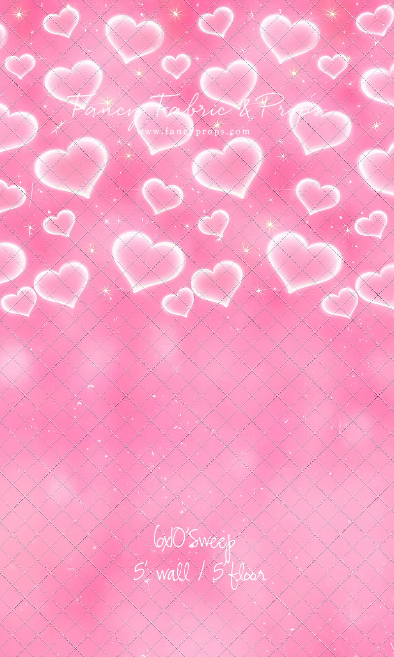Pink Puffy Hearts - With Sweep Option