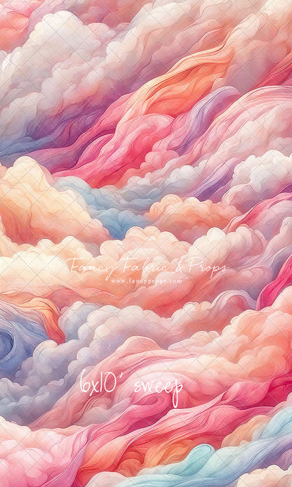 Pink Rainbow Cascading Clouds