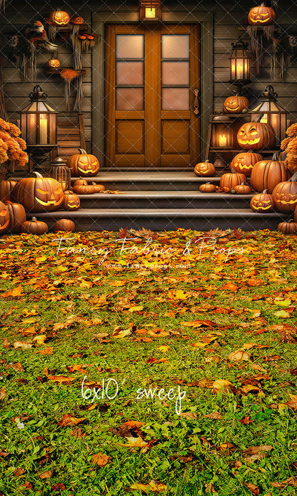 Pumpkin Porch -  Rust Door - With Sweep Option