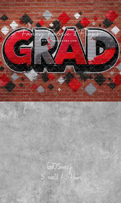Red, Black & Gray Grad - With Sweep Option