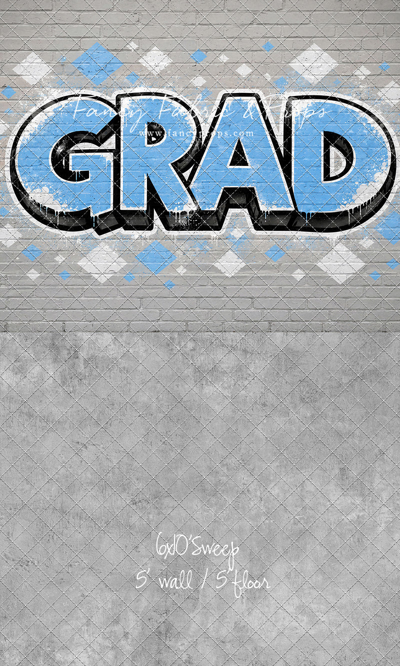 Sky & White Grad - With Sweep Option