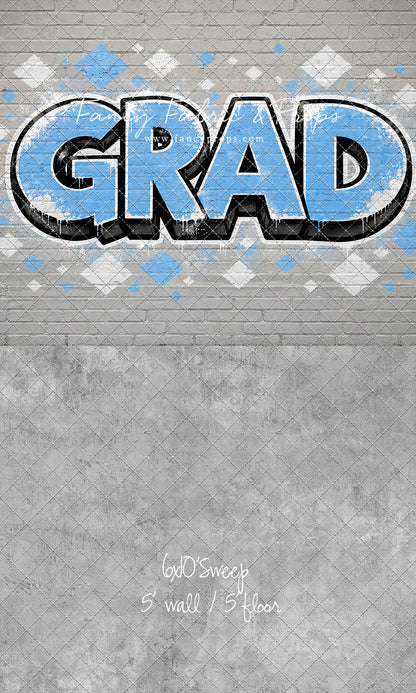 Sky & White Grad - With Sweep Option
