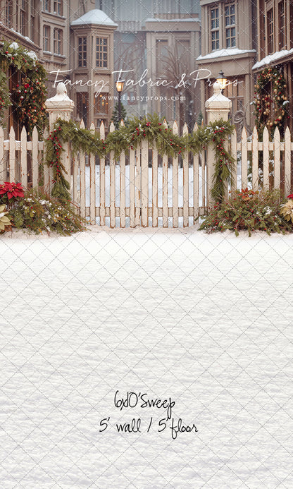 Snowy Village Gate - with Sweep Option