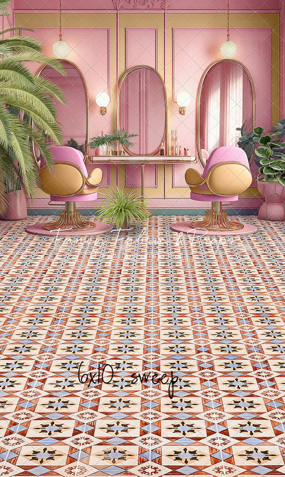 Teresa's Vanity - Tile Floor Option - With Sweep Option