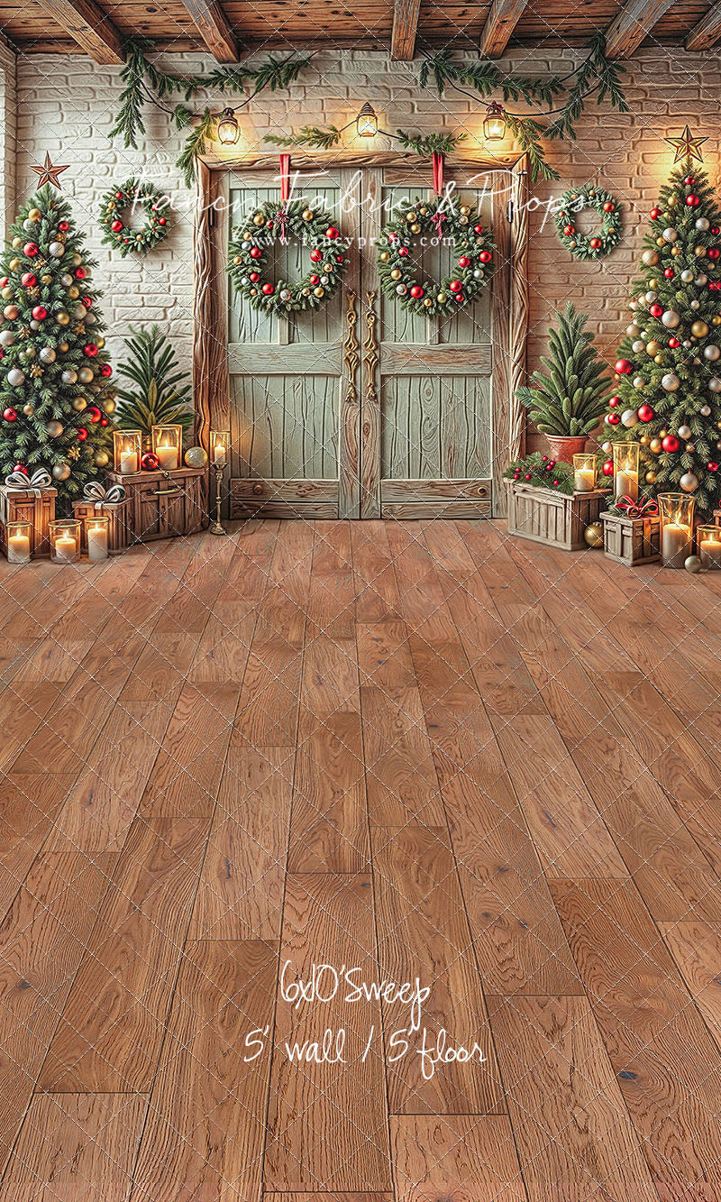 The Christmas Cabin Porch - with Sweep Option