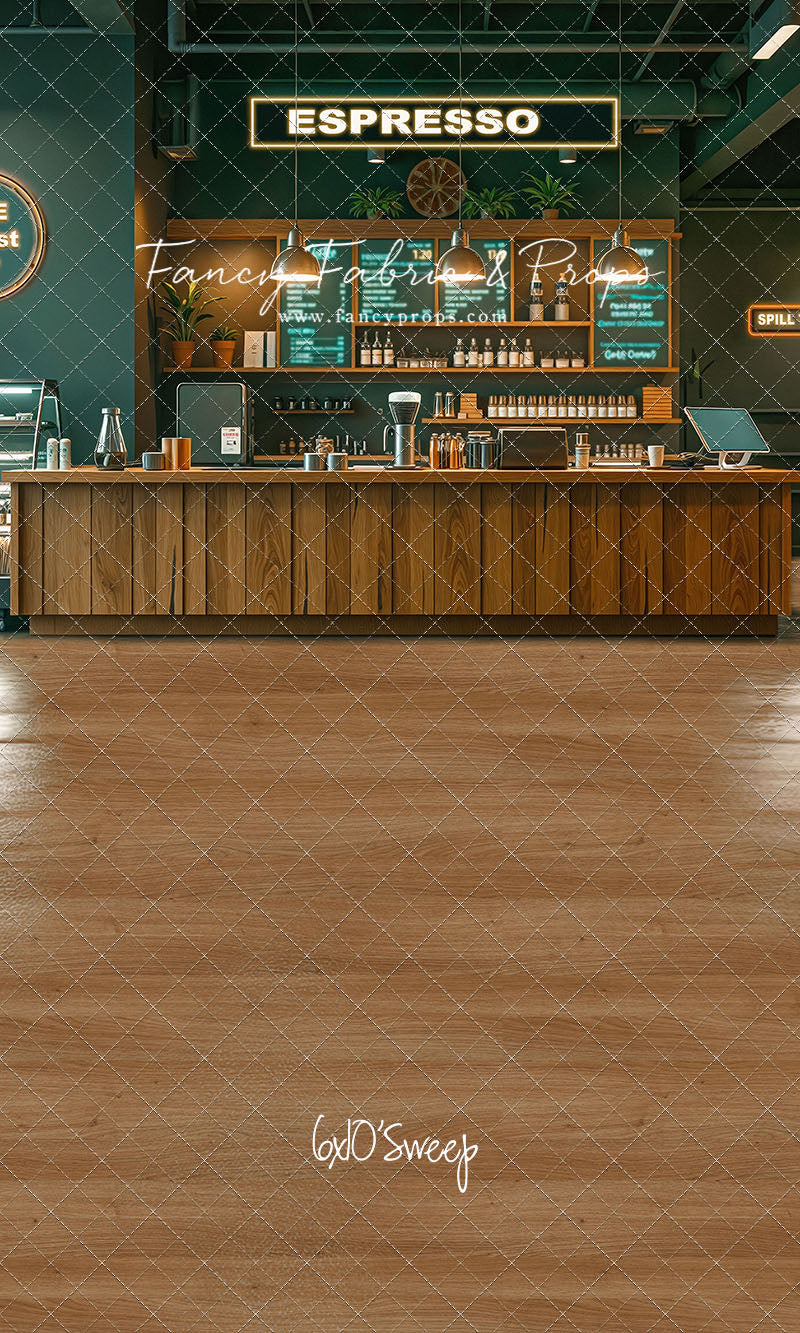 The Coffee Spot - Wood Floor Version - With Sweep Option