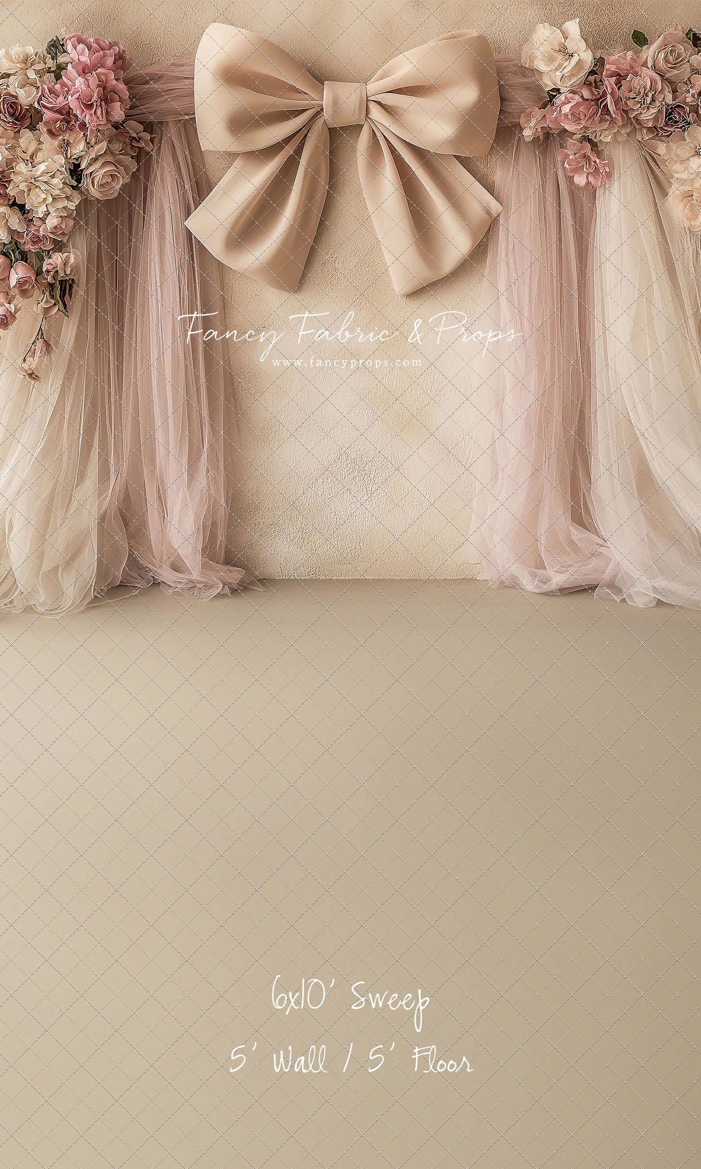 Velvet Blossom Bow Arch - With Sweep Option