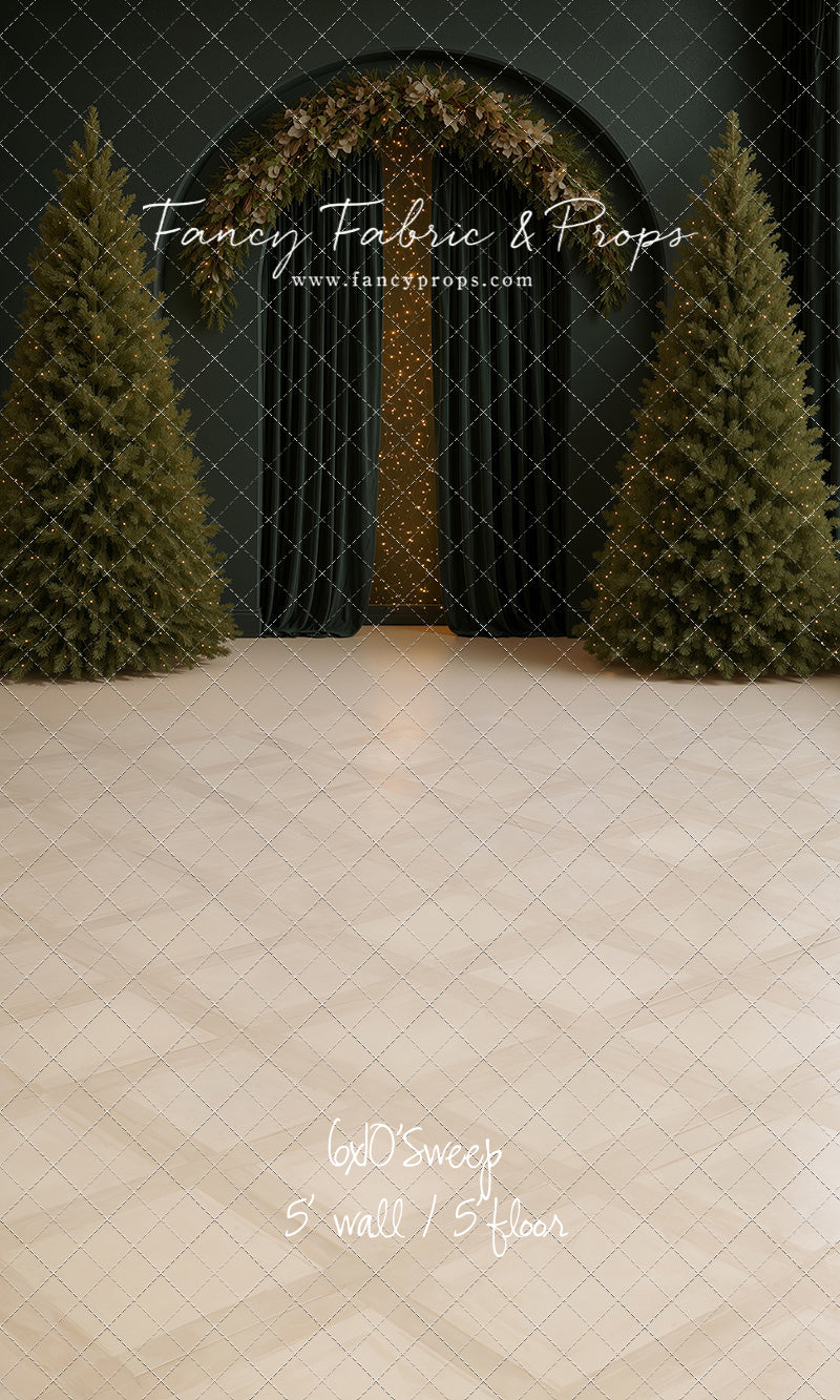 Velvet Christmas Arch - With Sweep Option