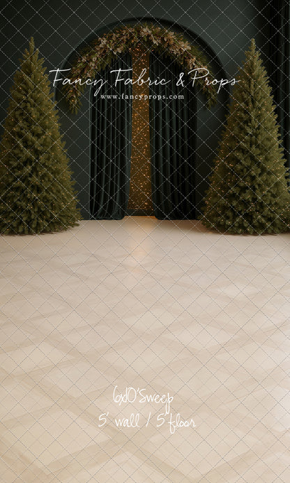 Velvet Christmas Arch - With Sweep Option