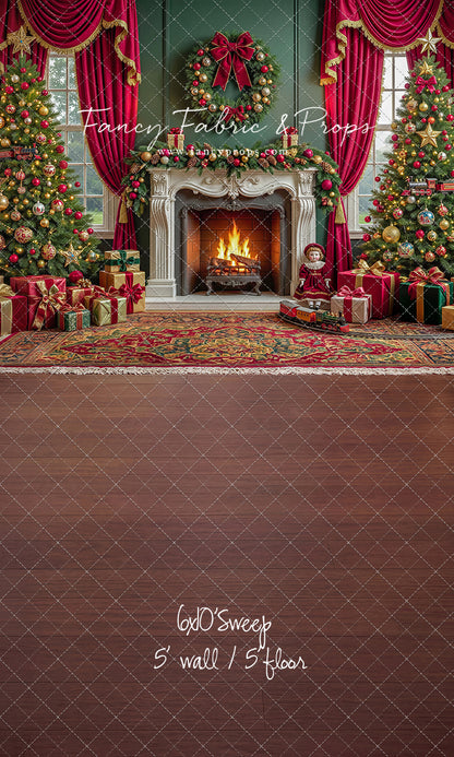 Vintage Christmas Hearth - with Sweep Option
