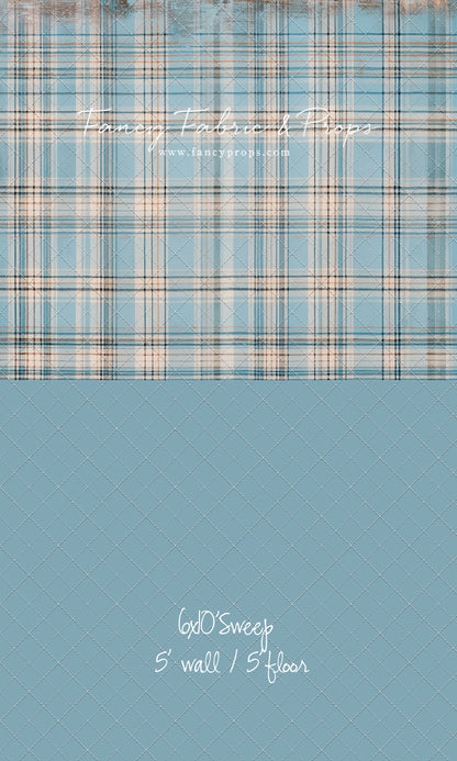 Winter Sky Gingham - With Sweep Option