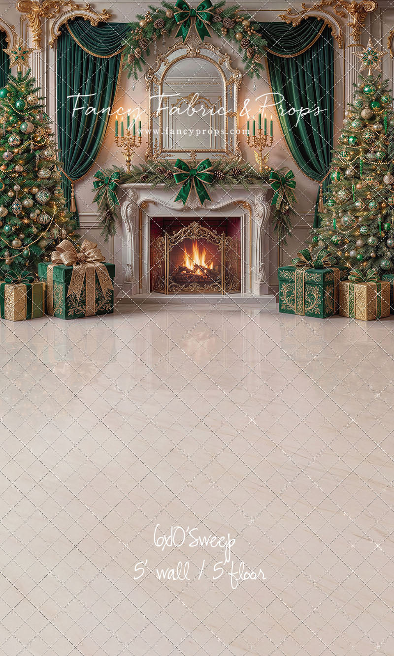 The Emerald Christmas Hearth  - with Sweep Option