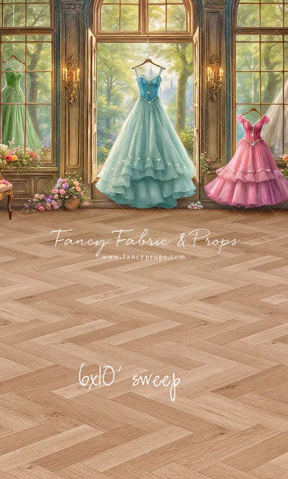 Dress of Royal Wishes- Wood Floor - With Sweep Option