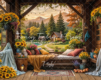 Autumn Sunflower Hideaway - With Sweep Option