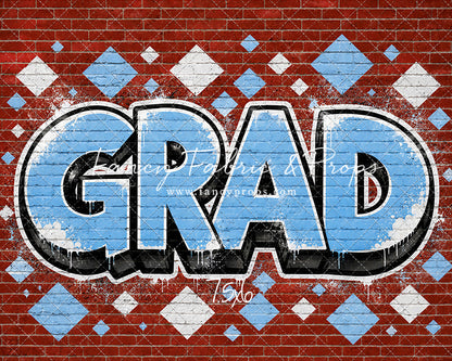 Baby Blue & White Grad - With Sweep Option