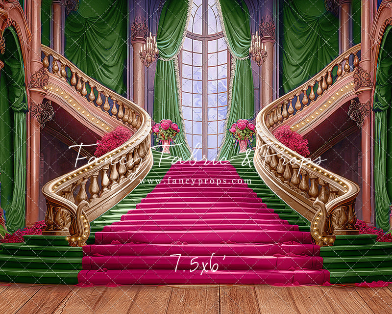 Ballroom Royal Staircase - Green - With Sweep Option