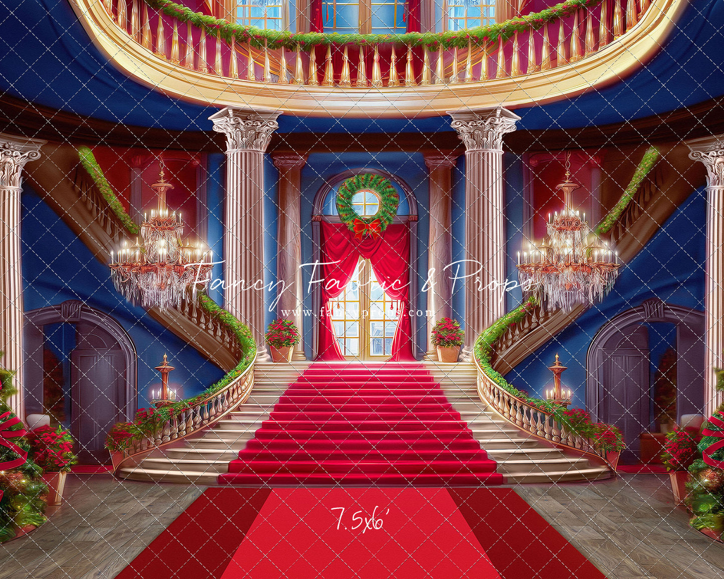 Belle's Royal Staircase - Red Carpet - With Sweep Option