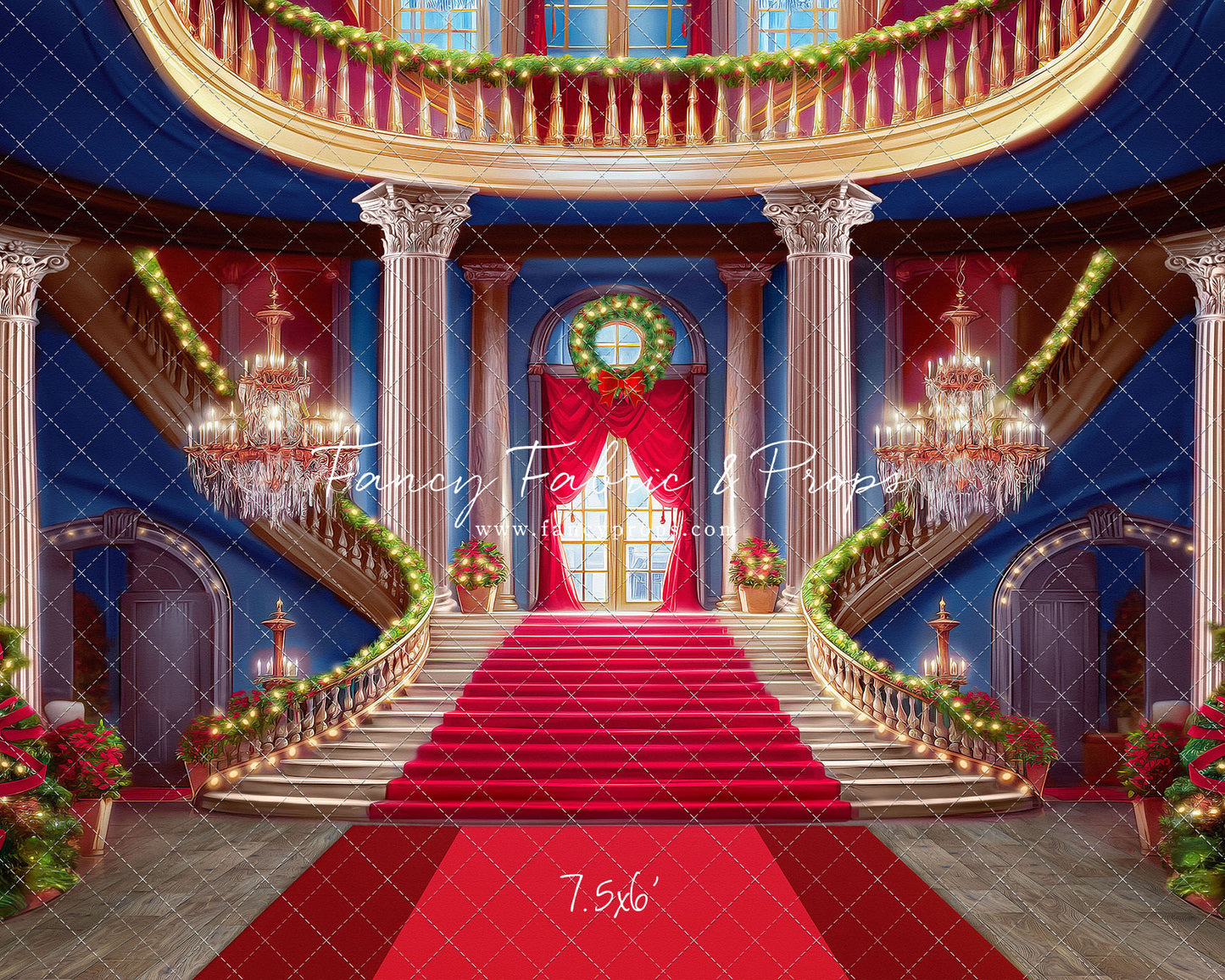 Belle's Royal Staircase -With Lights- Red Carpet - With Sweep Option