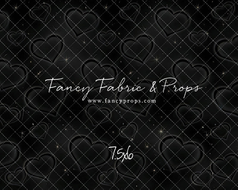 Black Puffy Hearts - With Sweep Option