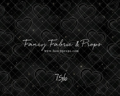 Black Puffy Hearts - With Sweep Option
