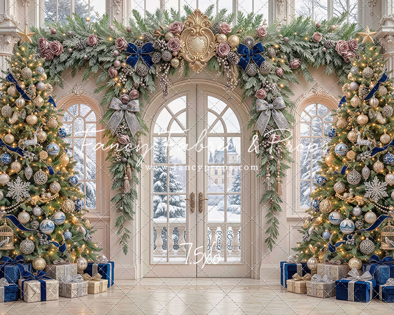Blue Christmas Foyer - with Sweep Option