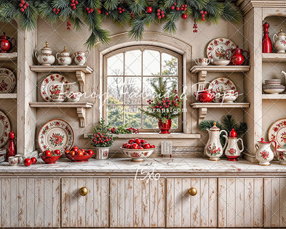 Christmas China Cabinet - With Sweep Option