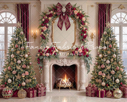 Christmas Rose Parlor - with Sweep Option