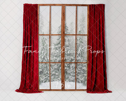 Classic Red Mantle Window