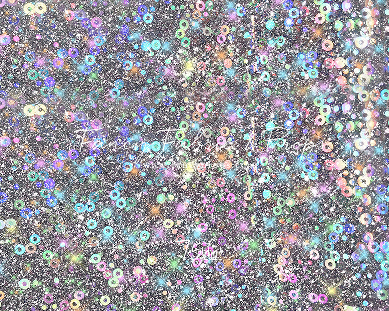 Cosmic Celebration - With Solid Beige Gray Floor Sweep Option